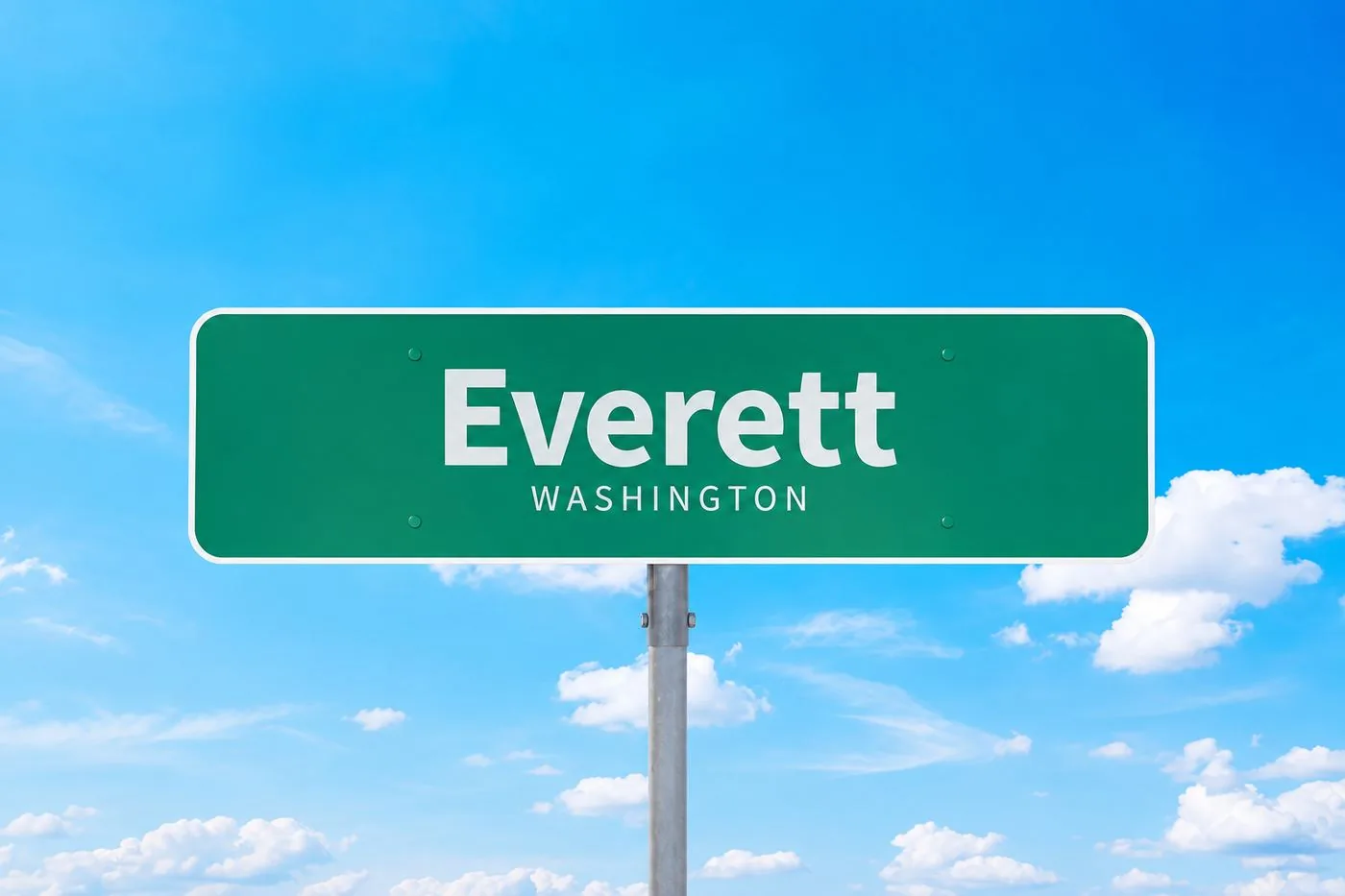 Welcome to Everett sign